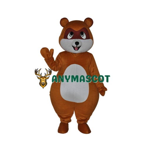 Cute Yellow Brown Civet Cat Mascot Costume