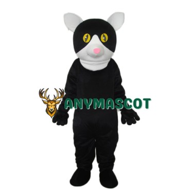 Little Black Cat Mascot Adult Costume