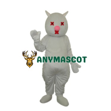White Cat Mascot Adult Costume