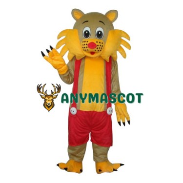 Yellow Face Cat Adult Mascot Costume