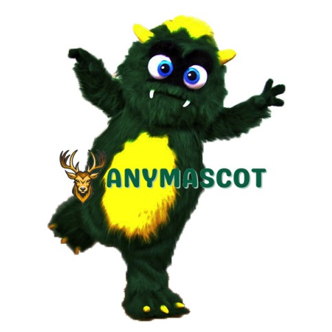 Cute Green Monster Mascot Costume