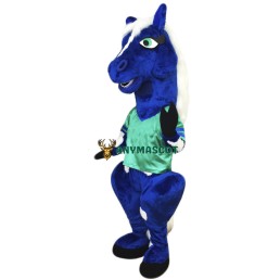 Blue Horse Mascot Costume