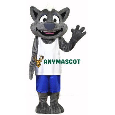 Happy Little Wolf Mascot Costume