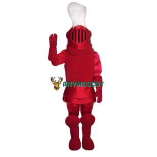 Red knight Mascot Costume