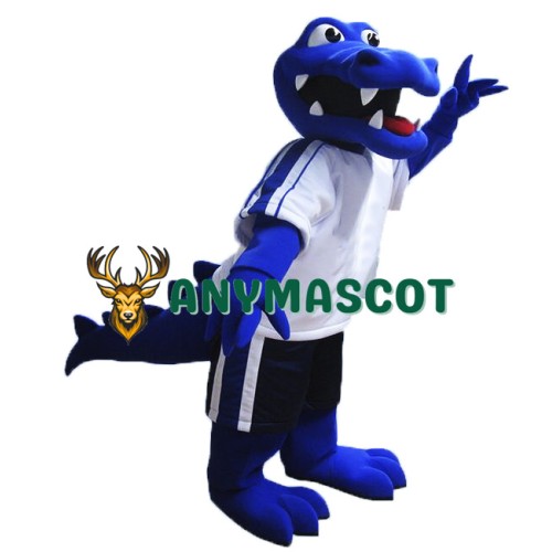 Blue Alligator Mascot Costume