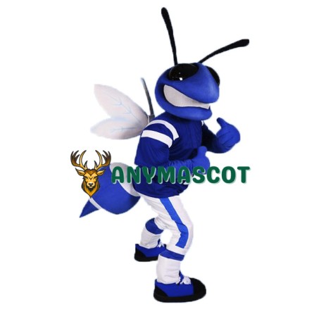Blue Bee Mascot Costume