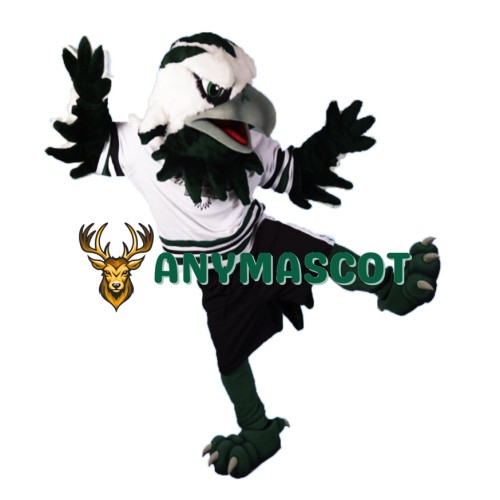 Green & White Eagle Mascot Costume