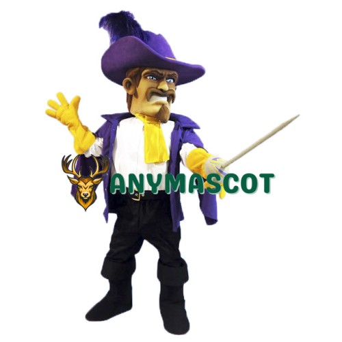 Purple Cavalier Mascot Costume