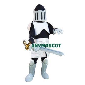 Black & Silver knight Mascot Costume
