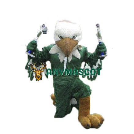 The Scrappy Green Eagle Mascot Costume