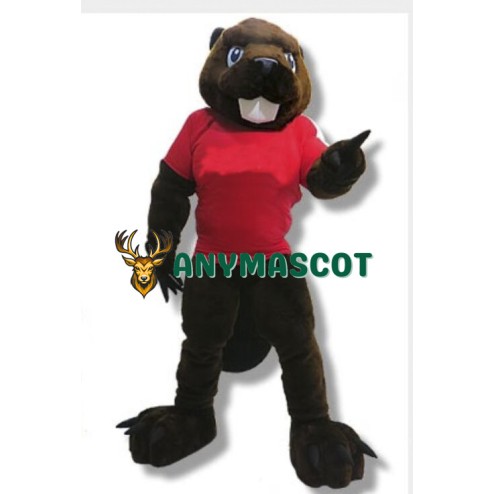 Power Beaver Mascot Costume