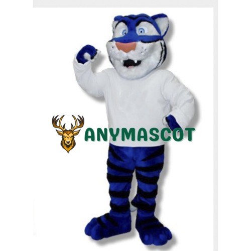 Blue Tiger Mascot Costume