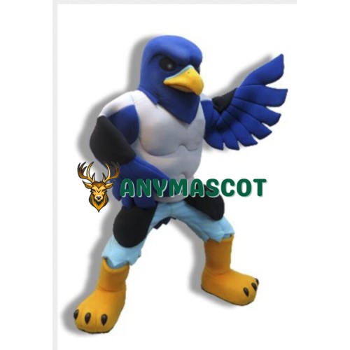College Blue Falcon Mascot Costume