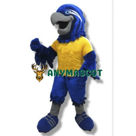 College Blue Hawk Mascot Costume