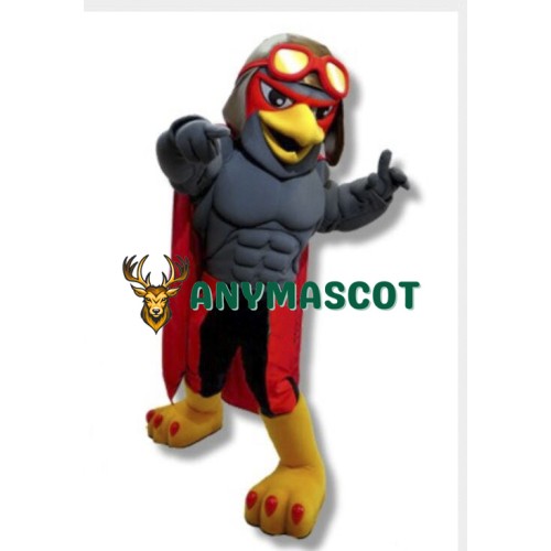 Grey Power Falcon Mascot Costume