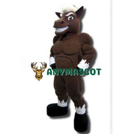 Power Brown Mustang Mascot Costume