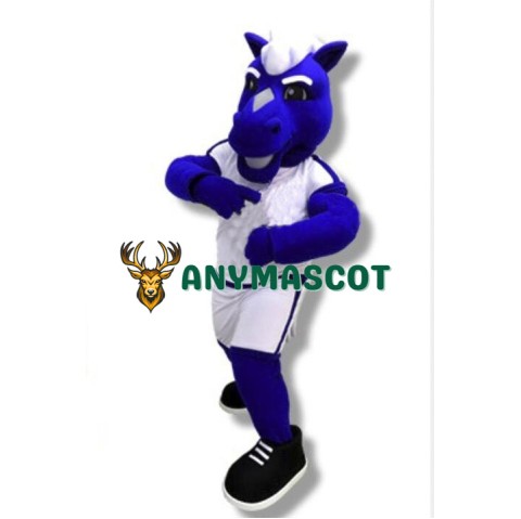 Sport Blue Horse Mascot Costume