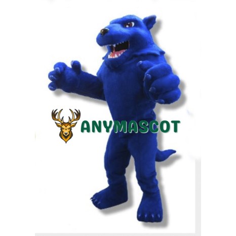 Blue Wolverine Mascot Costume