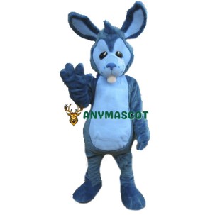 Blue Rabbit Mascot Costume