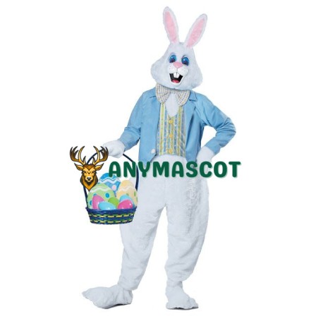 Blue Easter Bunny Mascot Costume