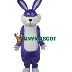Purple Rabbit Plush Adult Mascot Costume
