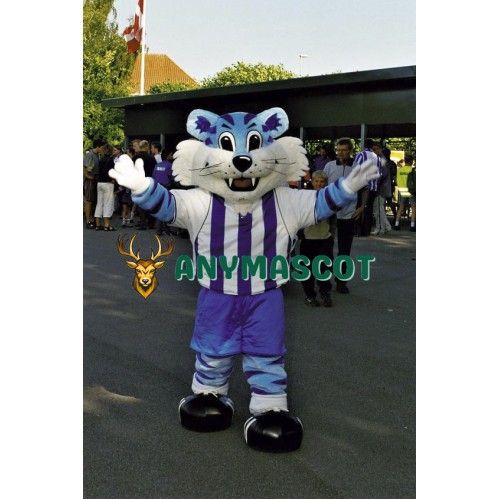 College Blue Tiger Mascot Costume