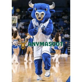 College Blue Bull Mascot Costume