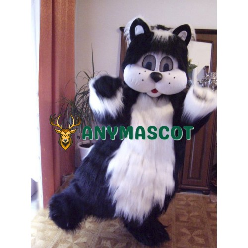 Black & White Cat Mascot Costume