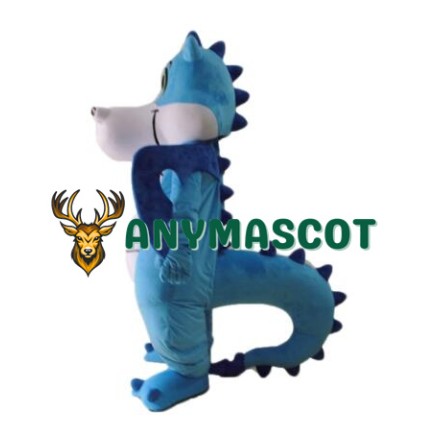 Blue Dinosaur Mascot Costume