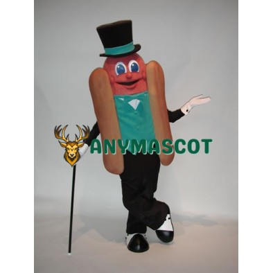 Gentleman Hot Dog Mascot Costume