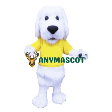 Cute White Dog Mascot Costume