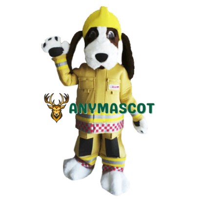 Fire Brigade Dog Mascot Costume