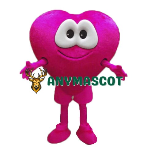 Pink Heart Mascot Costume