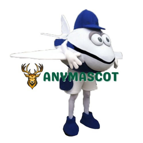 Blue Aircraft Mascot Costume