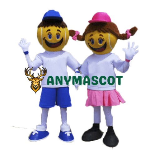 Two Tennis kids Mascot Costumes