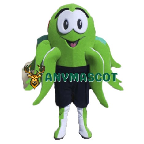 Green Octopus Mascot Costume