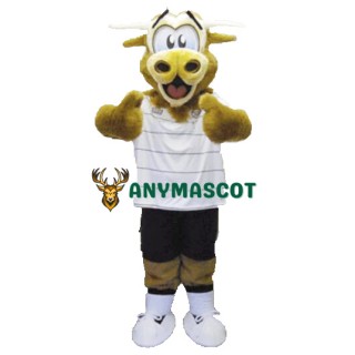 Brown Fluffy Cow Mascot Costume