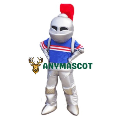 Silver Knight Mascot Costume