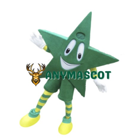 Green Star Mascot Costume