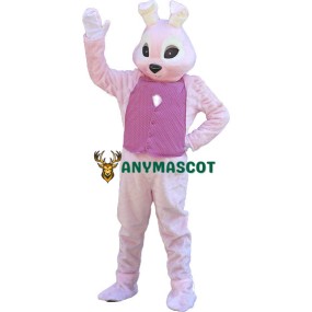 Deluxe Pink Rabbit Mascot Costume