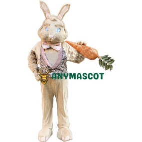 Tan Bunny Rabbit Mascot Costume