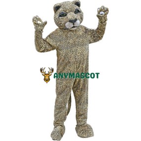 Spotted Brown Leopard Mascot Costume