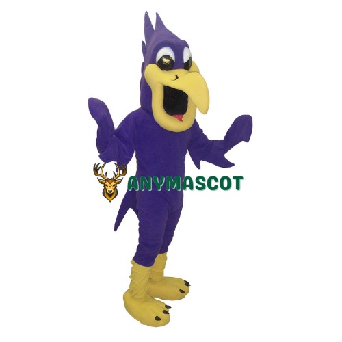 Purple Bird Mascot Costume