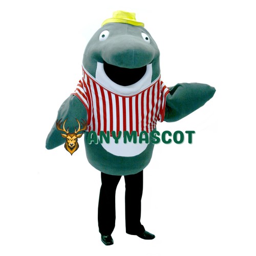 Green Dolphin Mascot Costume