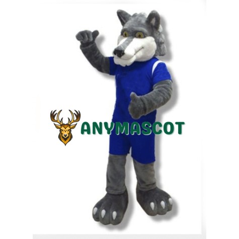 High School Grey Wolf Mascot Costume