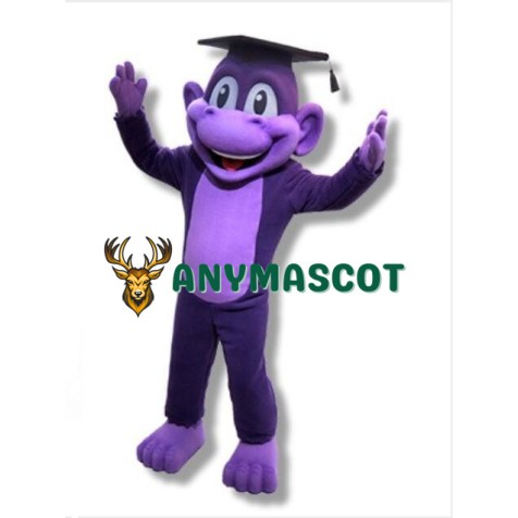 High School Purple Monkey Mascot Costume