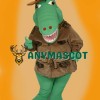 Winter Alligator Mascot Costume