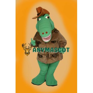 Winter Alligator Mascot Costume