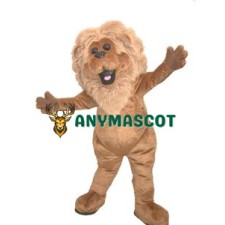 Realistic Furry Lion Mascot Costume