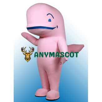 Pink Whale Mascot Costume